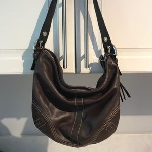 Brown Coach handbag with Coach storage bag